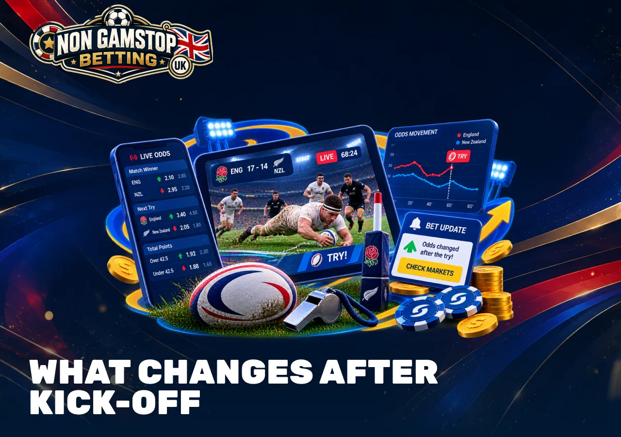 Live rugby betting after kick-off with changing match odds, next try markets, total points and in-play updates.